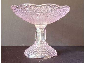 Beautiful New Gorham Pale Pink Hobnail Pedestal Candy Dish