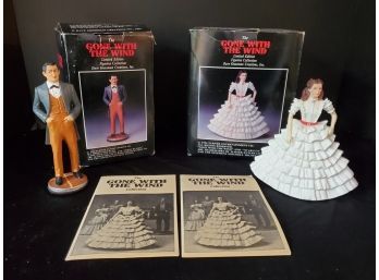 1994 Turner Entertainment Gone With The Wind Ltd Edition Rhett Butler & Scarlett OHara Figurines