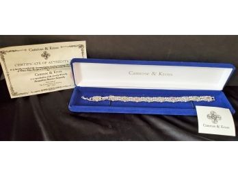 New Camrose & Kross JBK Jacqueline Bouvier Kennedy Beautiful Silver Plated, Pearl & Stone Bracelet