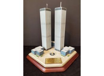 The Danbury Mint Twin Towers Commemorative Figurine