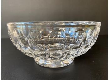 Elegant Footed Cut Crystal Bowl, Vintage