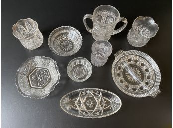 A Collection Of Vintage Pressed Glass