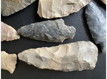 A Collection Of Natural Stone Arrowheads