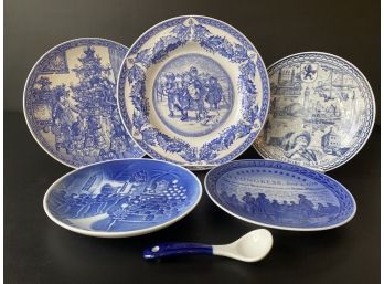 Blue & White Commemorative / Collector's Plates By Spode & Others