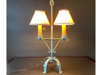 Vintage Two-Light Colonial Country Candlestick Lamp