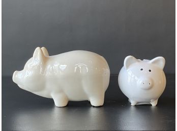 A Pair Of Petite Piggy Banks