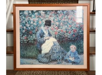 Claude Monet, Camille Monet & A Child In The Artist's Garden, Print