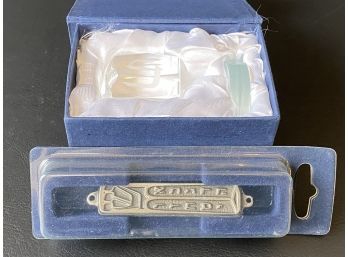 A Lovely Mezuzah & Stunning Glass Dreidel, Gift-Boxed