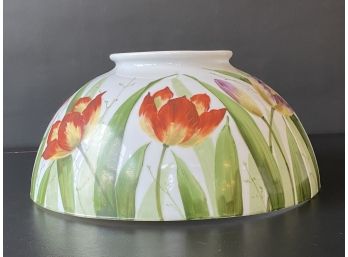 Truly Beautiful, Vintage Hand-Painted Light Shade, Tulip Motif