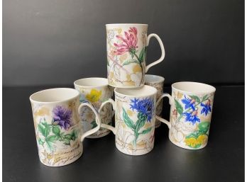 Royal Doulton 'Expressions' Fine China Mugs, Old Botanicals Collection, New In Package