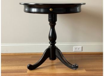 Classic Drum Table, Black Painted Finish