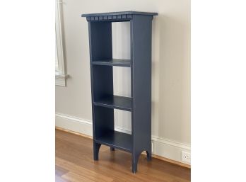 A Tall, Slender, Open-Backed Bookcase, Distressed Painted Finish