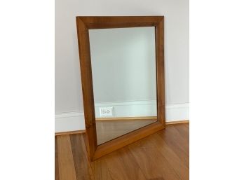 A Very Old, Heavy Mirror In A Solid Wood Frame