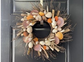 Beachy Shell & Driftwood Stick Wreath