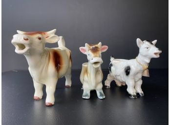 Vintage Goebel Cow & Goat Creamers