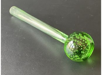 Vintage Kosta Boda Green Bubble Bud Vase