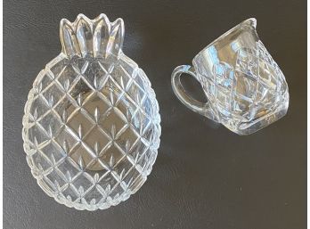 Waterford Creamer & Pressed Pineapple Dish