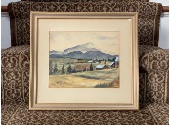 Birgitta Petersson, Untitled, Mid-Century Watercolor Landscape, Signed & Dated