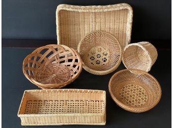 Instant Basket Wall! A Selection Of Small Woven Baskets