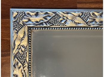 Another Nicely Framed Beveled Mirror, Silver Relief Frame