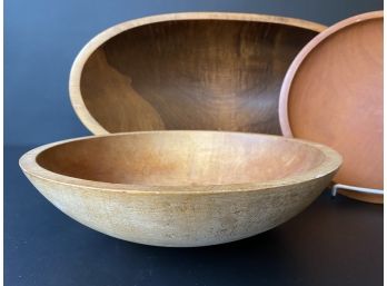 Three Beautiful Handcrafted Wooden Bowls