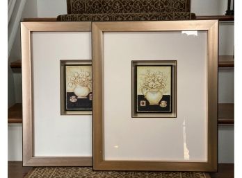 An Pair Of Still Life Series Prints, Interestingly Shadow-Box Framed