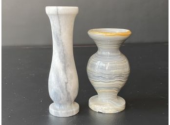 Two Very Small Stone Vases