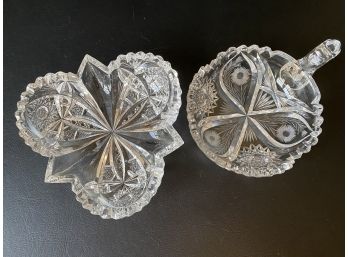 Vintage Quality Cut Glass Candy Dishes