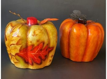 A Pretty Pair Of Fall Pumpkins