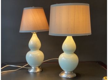 A Pair Of Ceramic Table Lamps