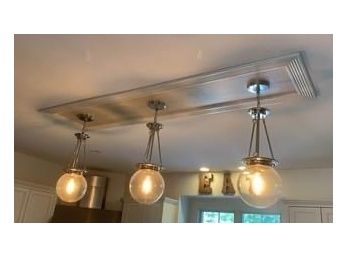 Stunning Savoy House Glass Orb Polished Nickel Pendant Lights