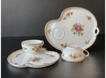 A Pair Of Vintage Noritake Japan Snack Sets