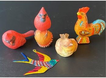 A Selection Of Birds In Varying Materials