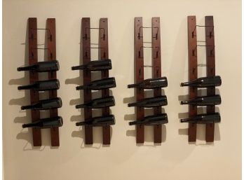 Four Contemporary Wall Mount Bottle Racks