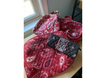 Four Assorted Retired Vera Bradley Bags All In Good Condition