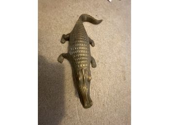 Large And Heavy Brass Gator!