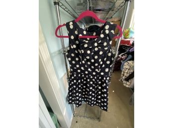 Polka Dot Sleeveless Dress In Small ( With A Bow)