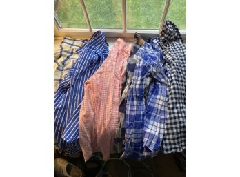 Six J Crew Shirts - One Flannel, 4 Light Cotton - Size 0-4