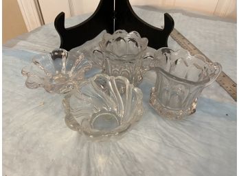 Four Pieces Of Glass Dishware Including Mikasa (new)