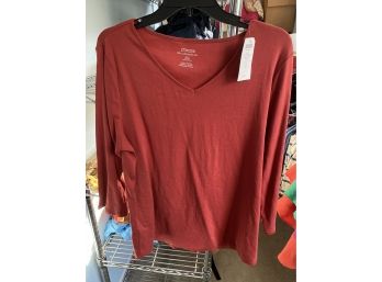 Womens Cotton Tee - Chicos Sz 3 - NWT