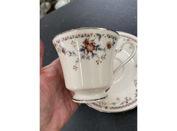 Noritake Ivory China Cup And Saucer - Adagio Pattern