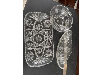 Etched Glass Collection - Three Pieces