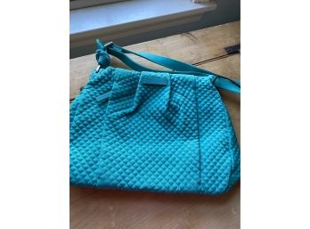 Like New Vera Bradley Quilt Shoulder Bag In A Great Blue