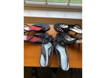 Three Pairs Strap Dress Sandals - Preowned But Life Left