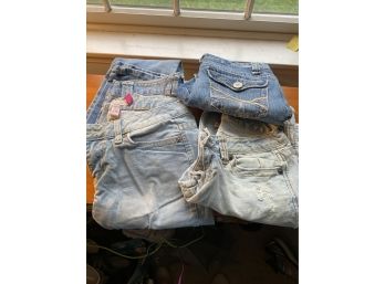 4 Pair Aeropostal Jeans Size 3/4 - Preowned With Wear (?)