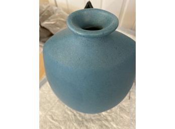 Crate And Barrel Vase In A Nice Mellow Blue