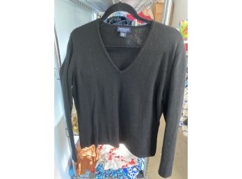 Ann Taylor Cashmere V Neck Sweater - L -