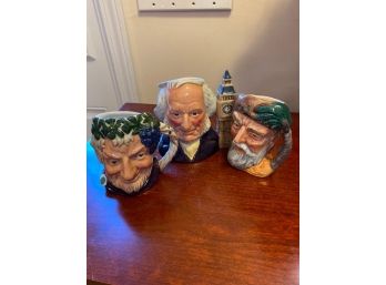 Royal Doulton Small (4in) Toby Jugs - Set Of Three