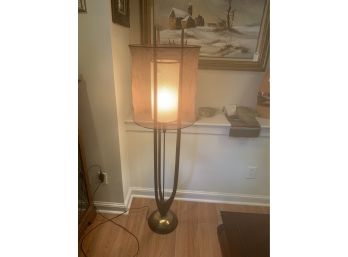 Stunning Adrian Pearsall Style Mid Century Modern Teak And Brass Floor Lamp