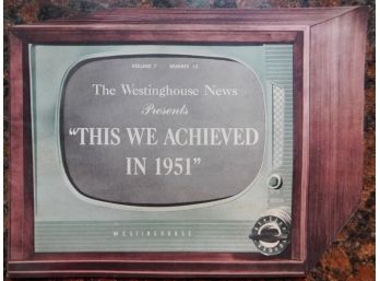 Book: THE WESTINGHOUSE NEWS Presents 'THIS WE ACHIRVED IN 1951', Shaped Like A TV